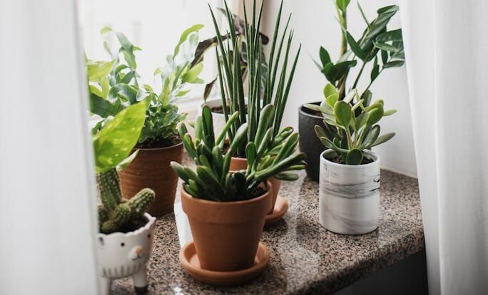 Green Plants on Brown Clay Pot